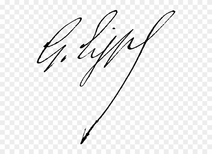 Gustave Eiffel Signature Gustave Eiffel, Tour Eiffel, - Alexandre Gustave Eiffel Signature Clipart