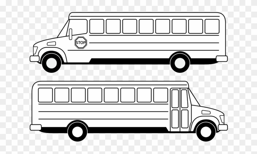 School Bus Clip Art Download Free - School Bus Black And White - Png Download