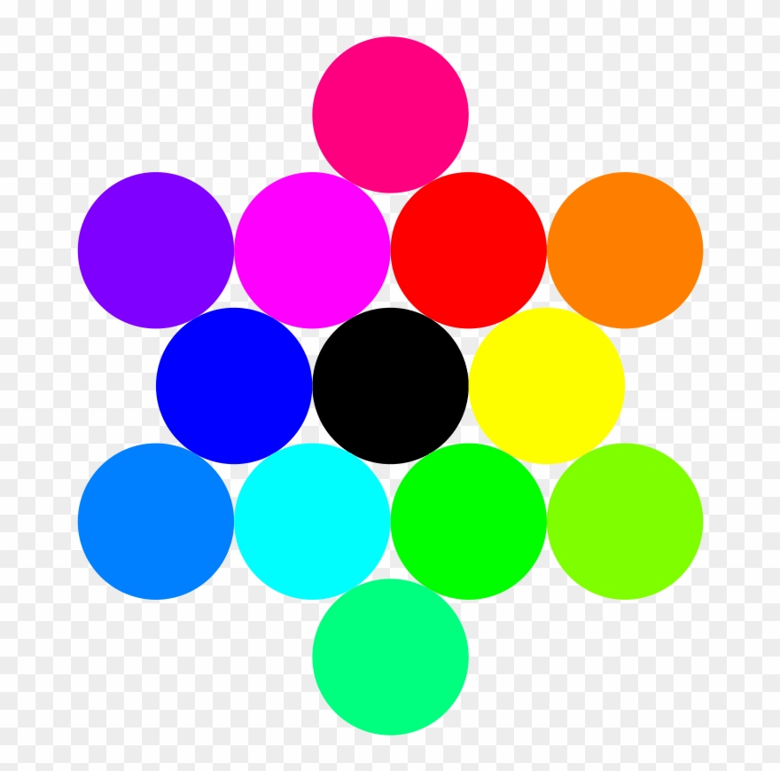 Hexagram Clip Art Download - Rainbow Circles - Png Download