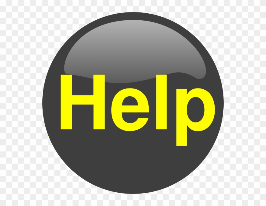 Button Help Image Transparent Clipart