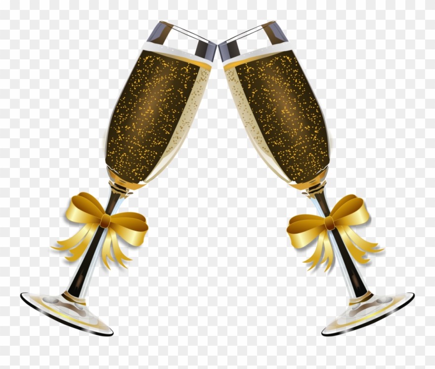 Wine Clipart Wine Class - Champagne Glasses New Years - Png Download