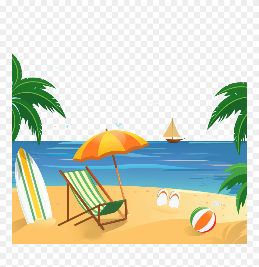 Vacation Clipart North End Wine & Liquor Store Livingston - Png Transparent Beach Png