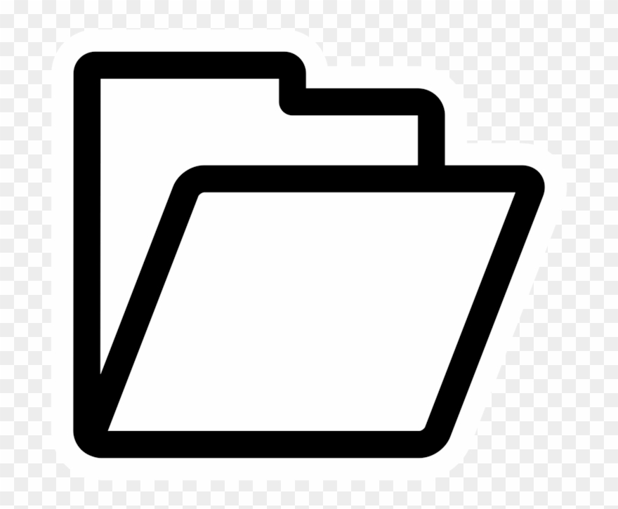 All Photo Png Clipart - Black And White File Folder Clipart Transparent Png