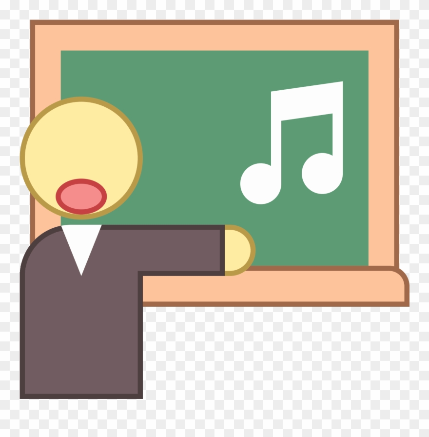 This Is A Teacher Standing In Front Of Their Blackboard - Teacher Clipart