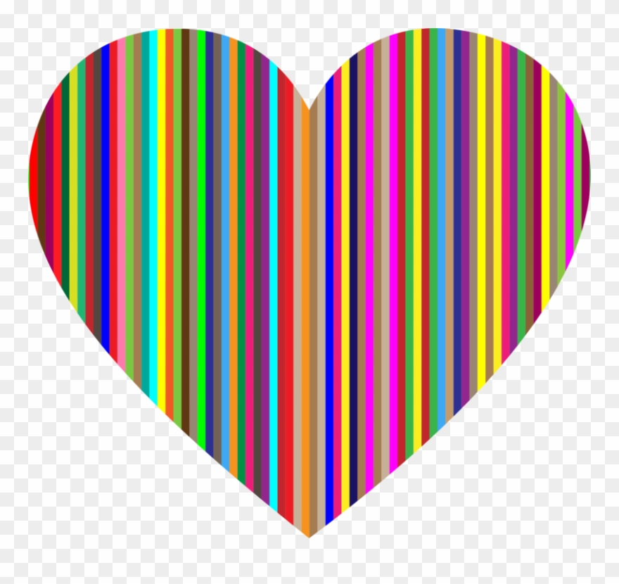 Computer Icons Clip Art Christmas Document Download - Striped Heart - Png Download