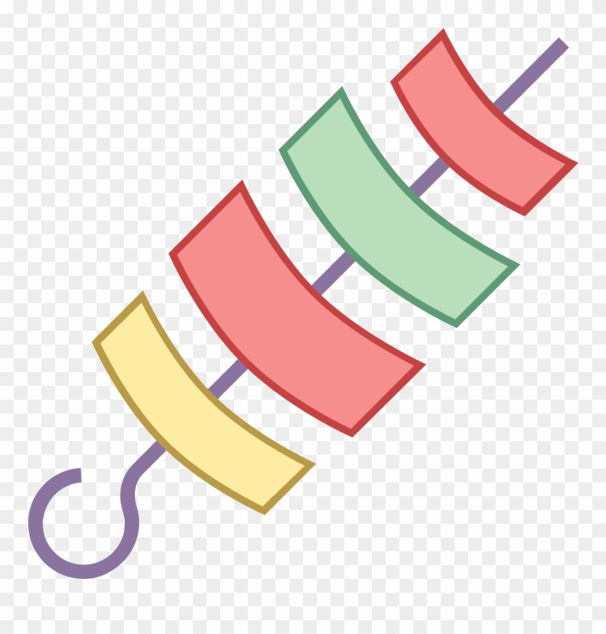 The Image Is Depicting A Kabob Or Skewered Items Of - Icon Clipart