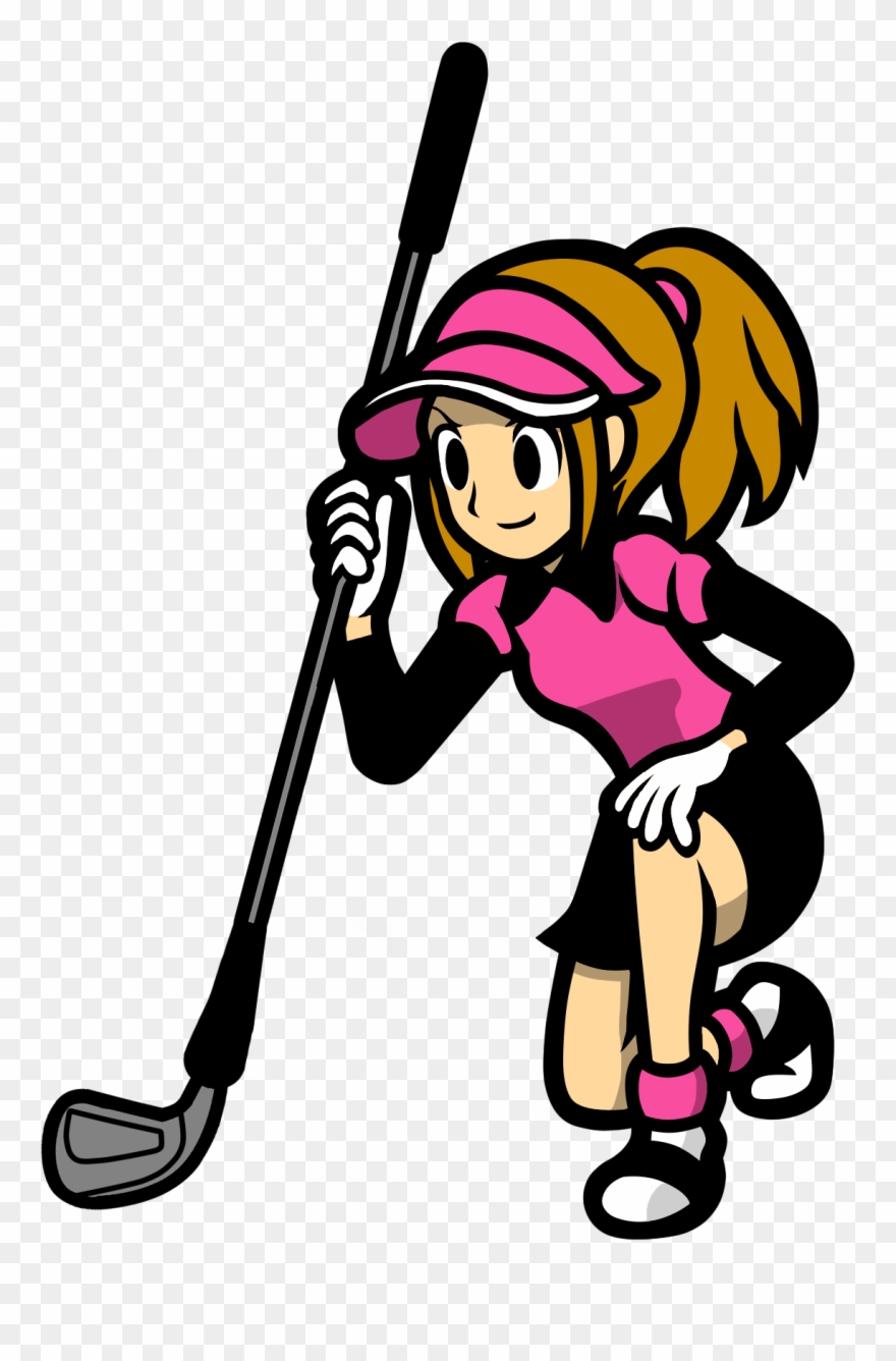 Golfing Clipart Golf Winner - Cartoon Character Of Ladies Playing Golf - Png Download
