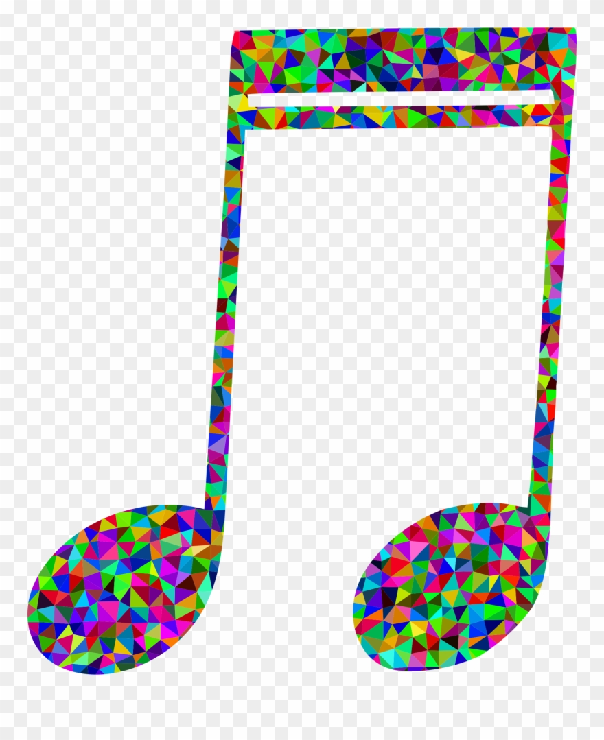 Download Polygon Musical Note Clipart Musical Note - Clipart Rainbow Music Notes - Png Download