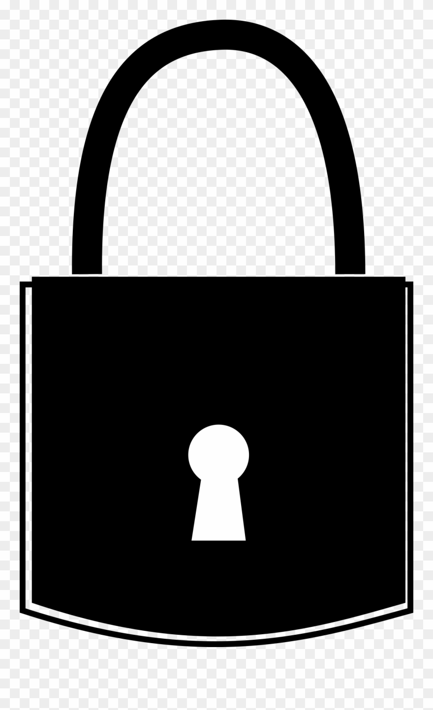 Clip Art By Gsagri04 - Black Padlock And Key - Png Download