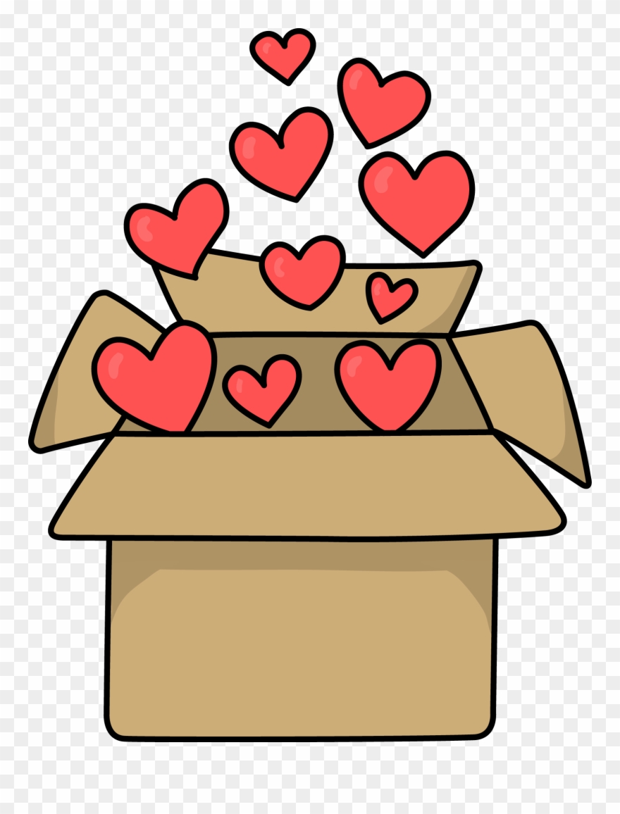 Heart Clipart Box - Box With Heart Clipart - Png Download