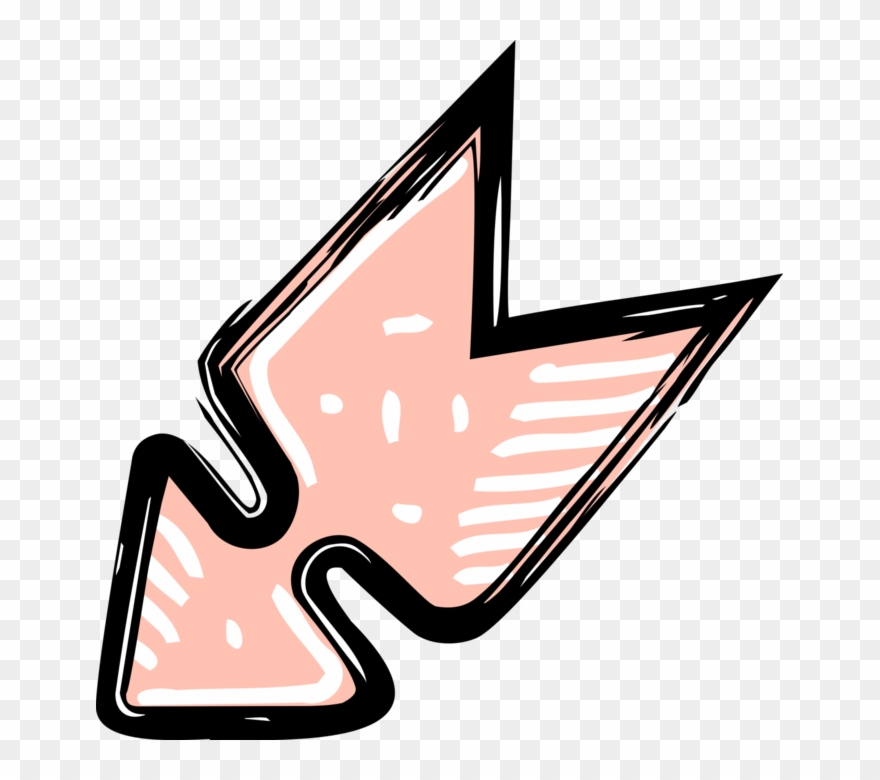 Vector Illustration Of Directional Arrow Pointing Clipart