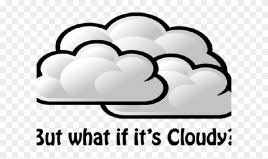 Cloudy Clipart Black And White - Png Download