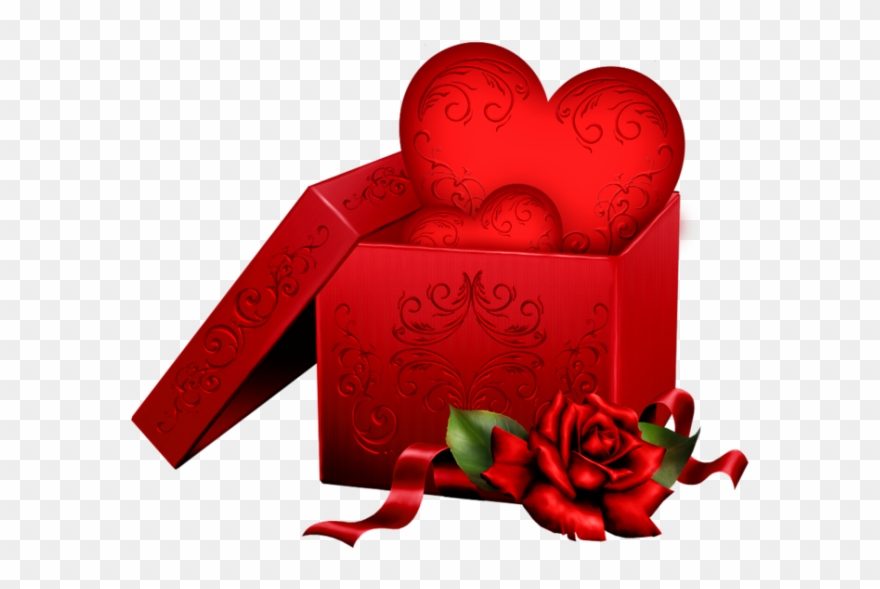 Heart With Gift Box Clipart