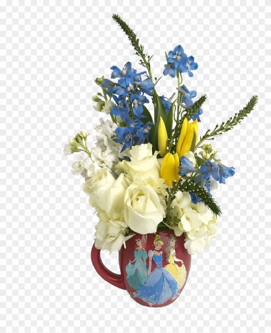 Disney Princesses Flower Mug Clipart
