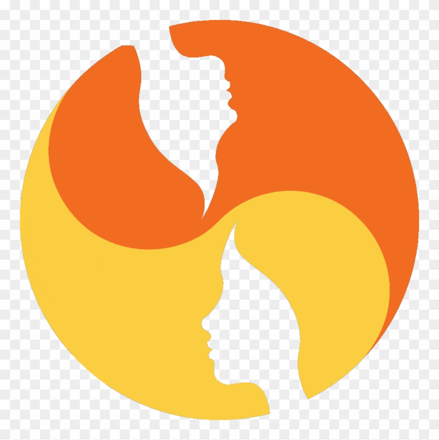 Graphic Of Two Women S Faces And Hair Swirling Together Clipart