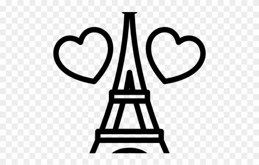 Eiffel Tower Clipart Valentine - Png Download