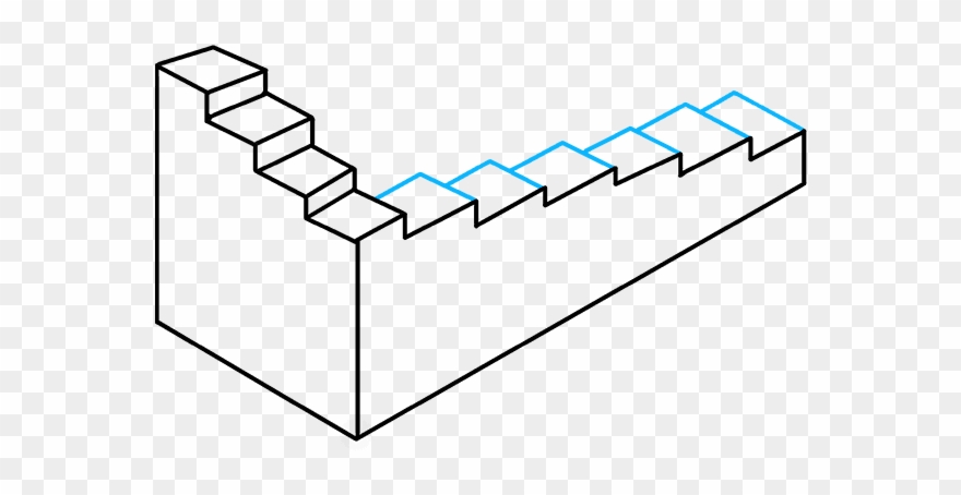 How To Draw Impossible Stairs Clipart