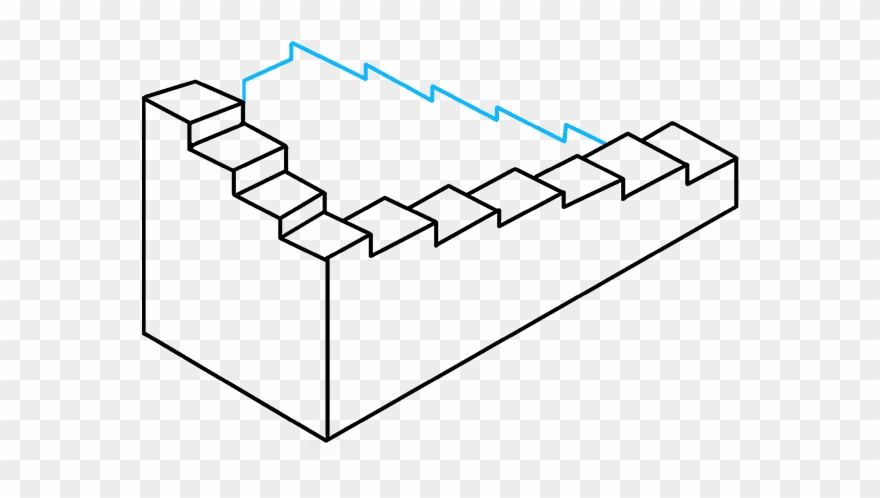 How To Draw Impossible Stairs Clipart