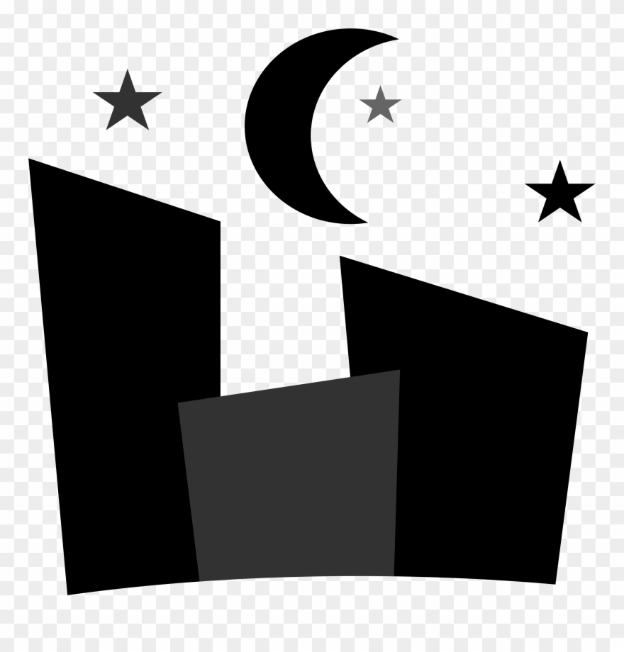 Night City At Night Buildings Moon 1586305 Clipart