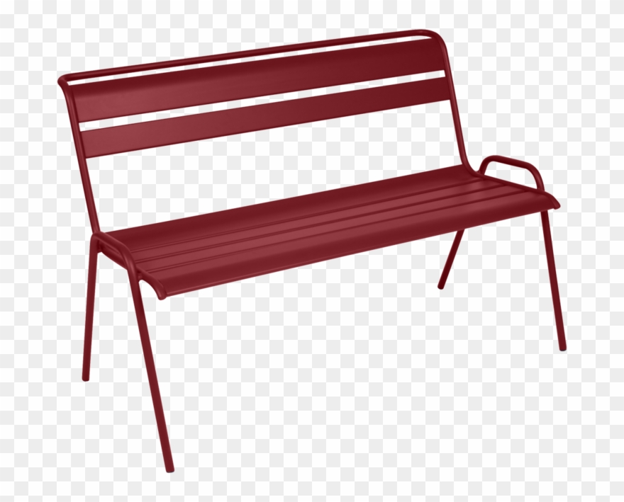 Banc De Jardin Rouge Foncé Monceau Clipart