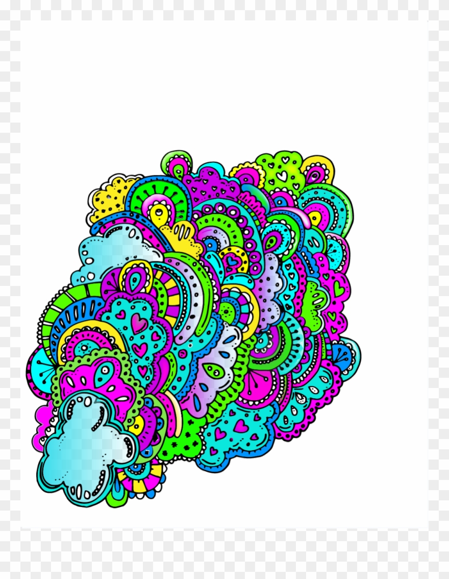 Doodles Colour Sharpie Illustrator Art Bright Patterns Clipart