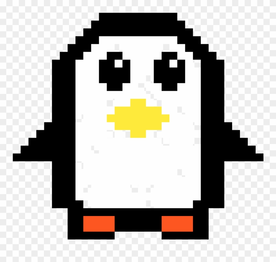 Cute Penguin Pixel Art Clipart