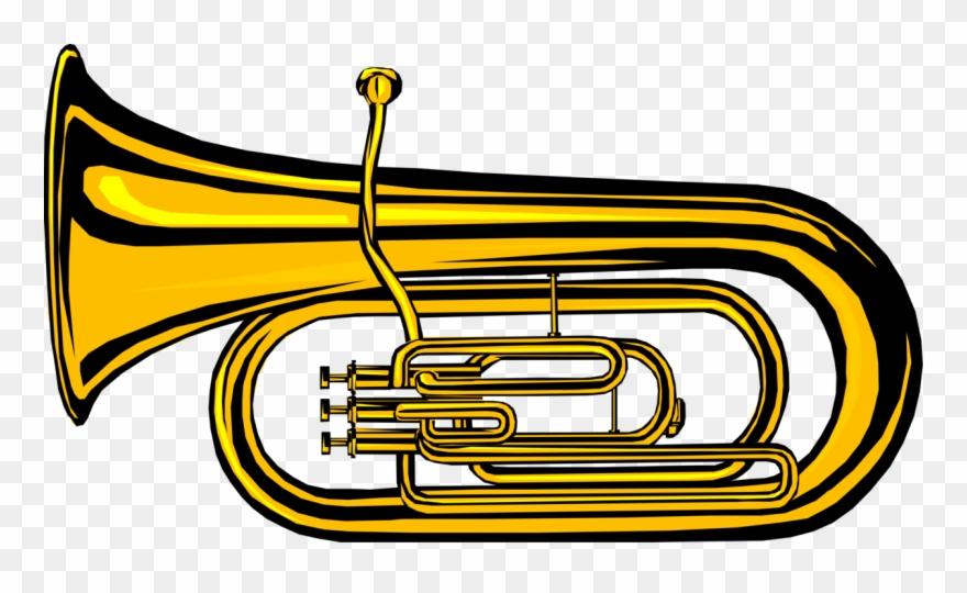 Vector Illustration Of Tuba Large Brass Low-pitched Clipart
