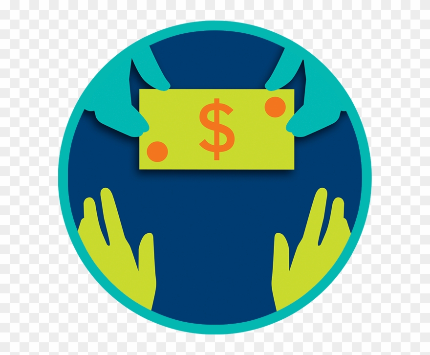 A Dollar Bill Is Exchanged Between Two Sets Of Hands Clipart