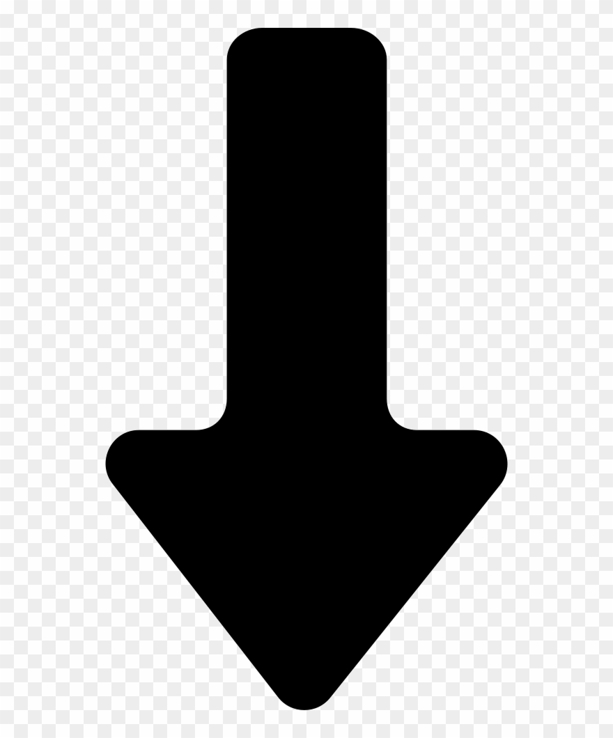Descending Straight Filled Arrow Comments Clipart
