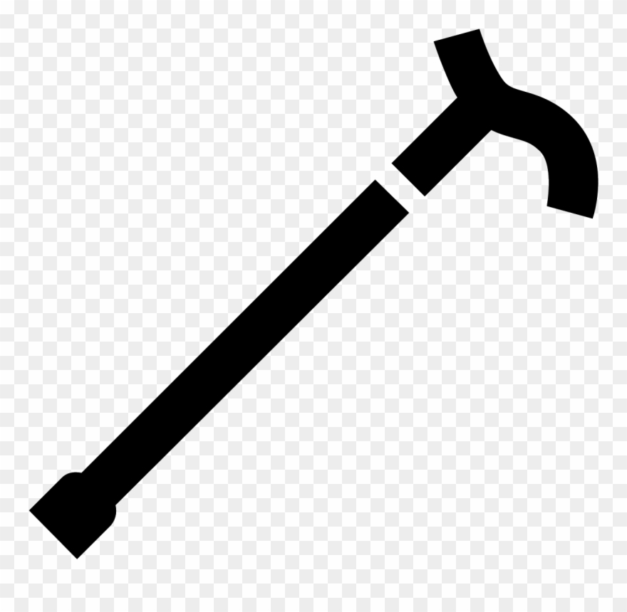 The Image Is Depicting A Walking Stick Or Cane Clipart