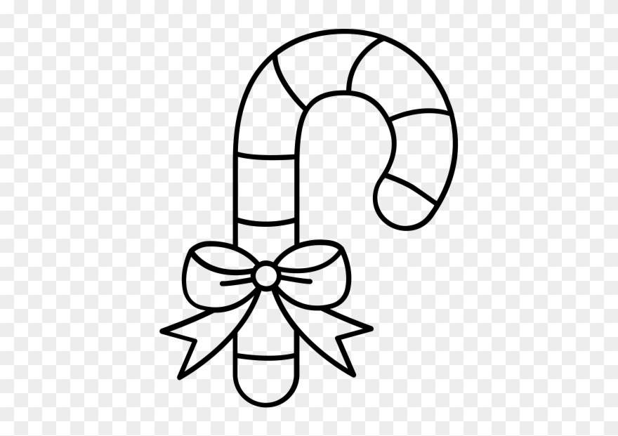 Candy Cane Clip Art Black And White Png Download 3004850 Pinclipart