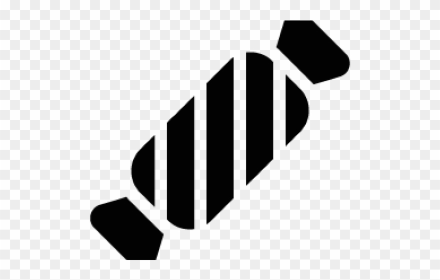 Candy Cane Clipart Silhouette - Png Download