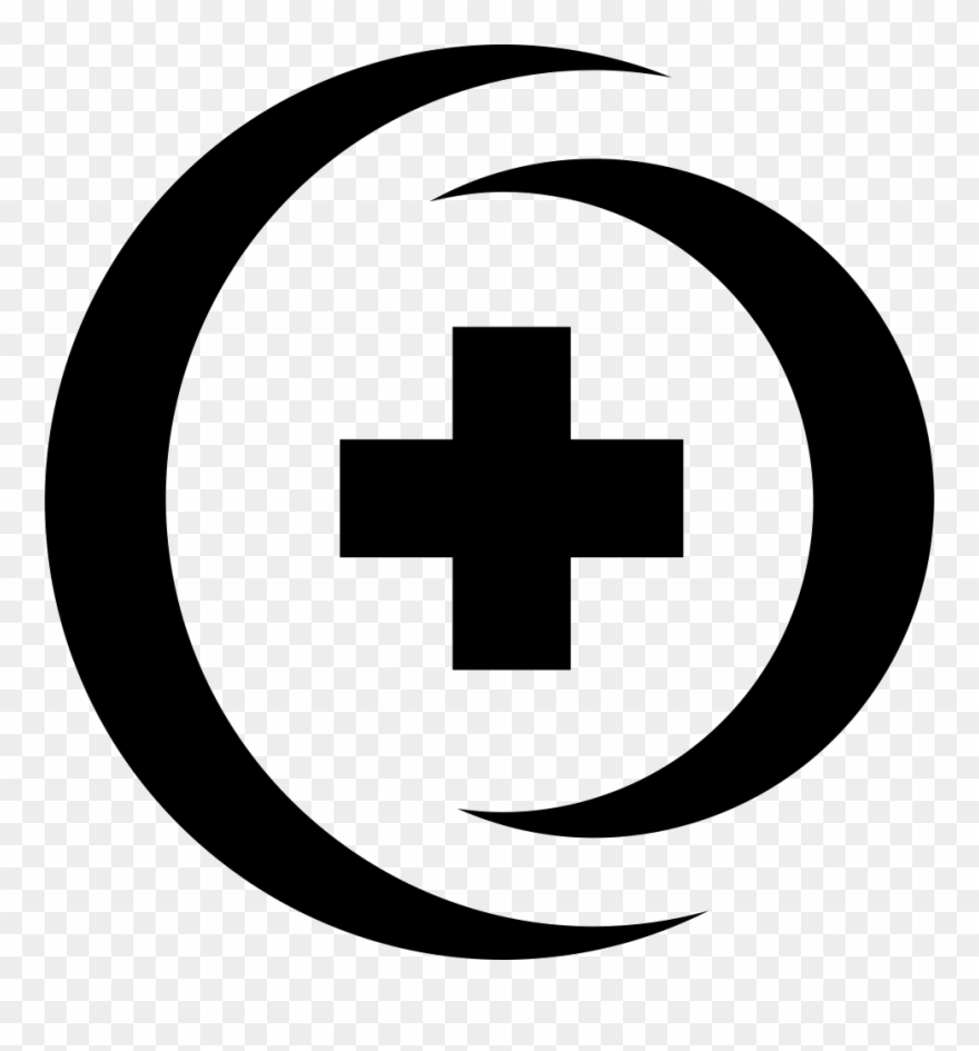 Hospital Cross In 3d Circle Comments Clipart