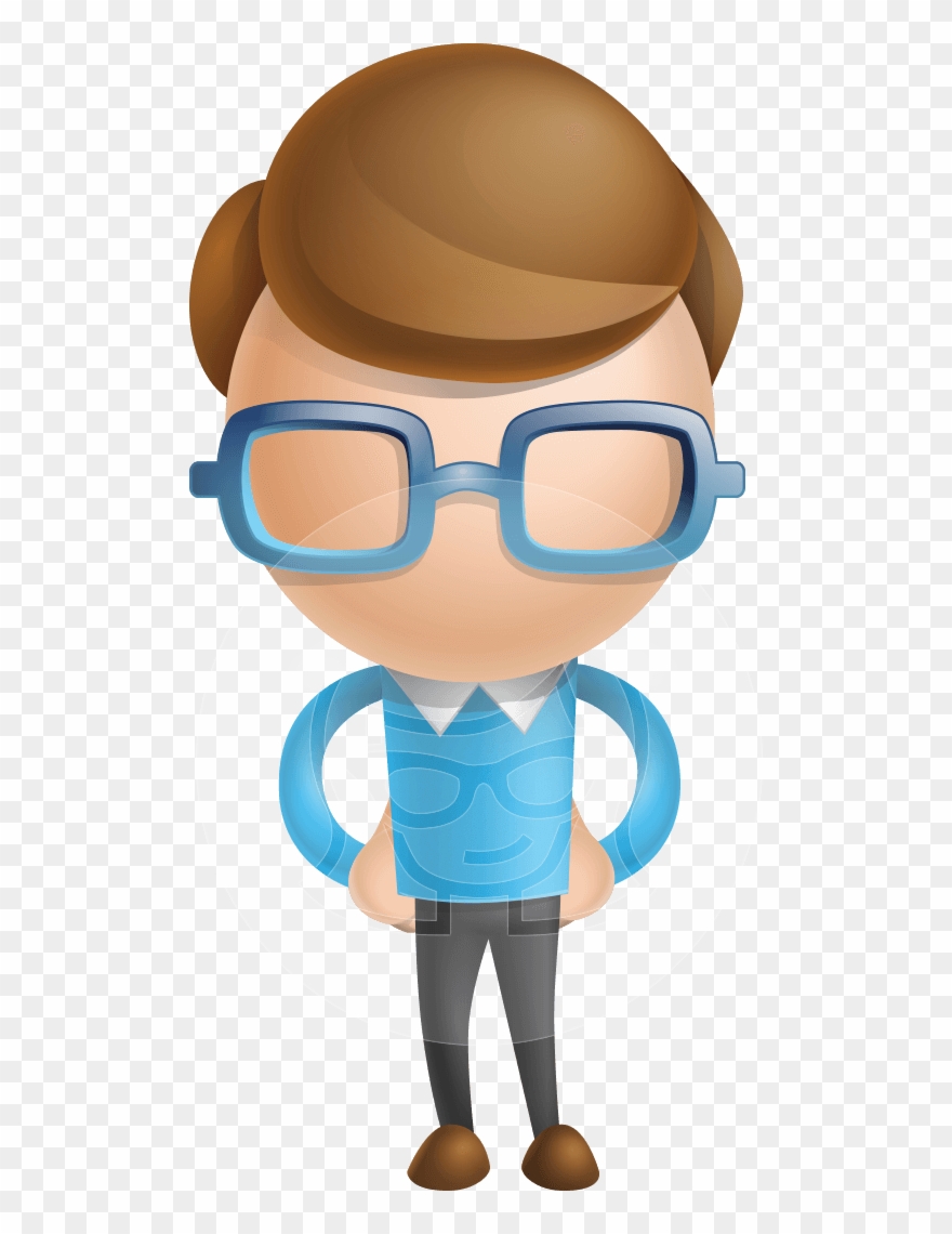 Simple Boy With Glasses Clipart