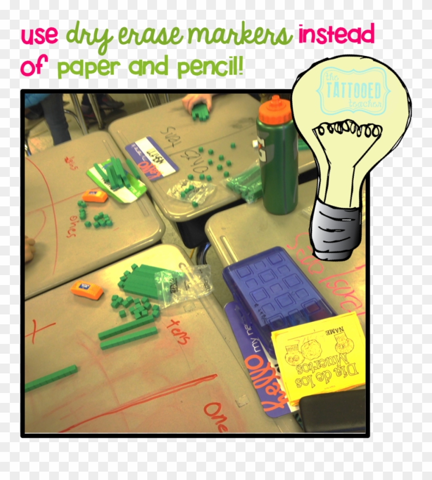 That Desk Is Like A Blank Slate And The Dry Erase Markers Clipart