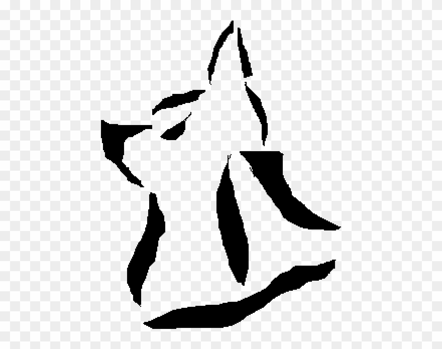 Wolf Tribal Tattoo Clipart