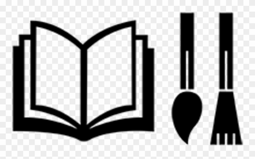 Book And Paint Brushes Clipart