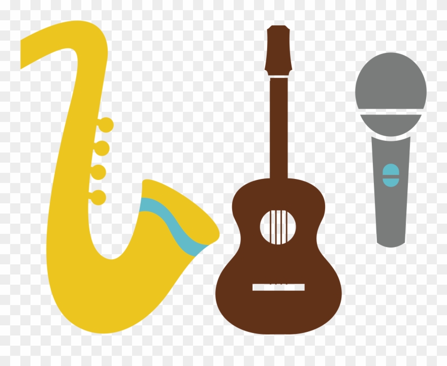 Acoustic Guitar Microphone Clip Art - Png Download