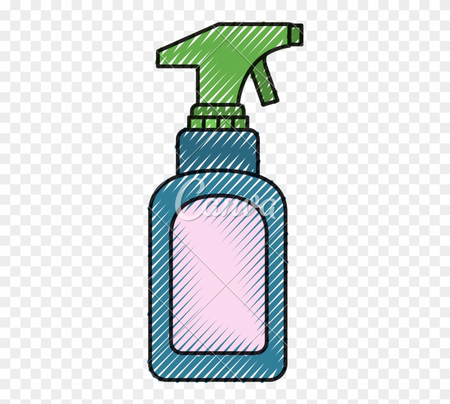Colored Silhouette Of Spray Clipart