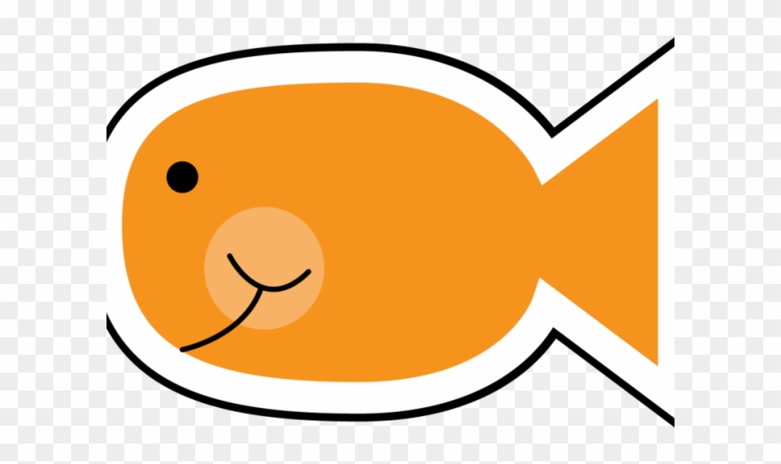 Gold Fish Clipart Black And White - Png Download
