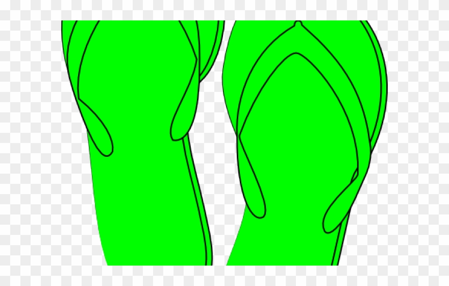Green Clipart Flip Flop - Png Download