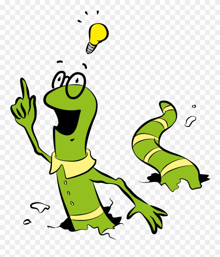 The Following Funny Bookworm Character Illustrations Clipart