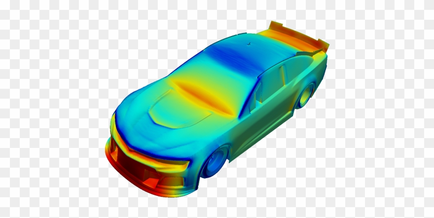 Total Pressure Coefficient Race Car, Cfd Analysis Clipart