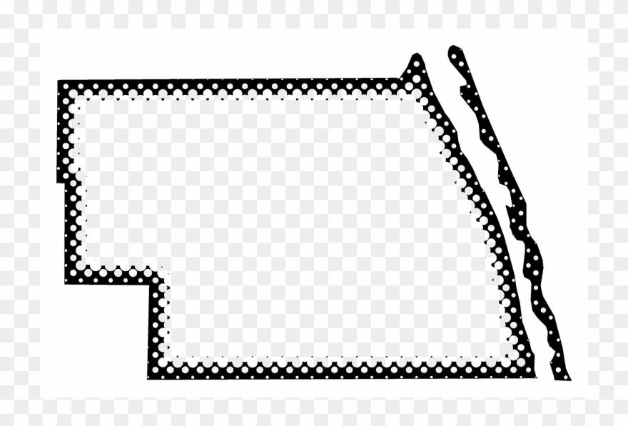 A Map Of Indian River With Dots Reversed Out Of A Black Clipart