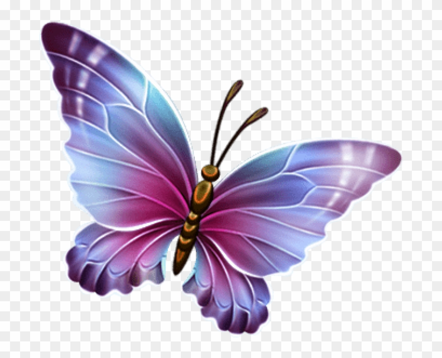 Free Png Download Purple And Blue Transparent Butterfly Clipart