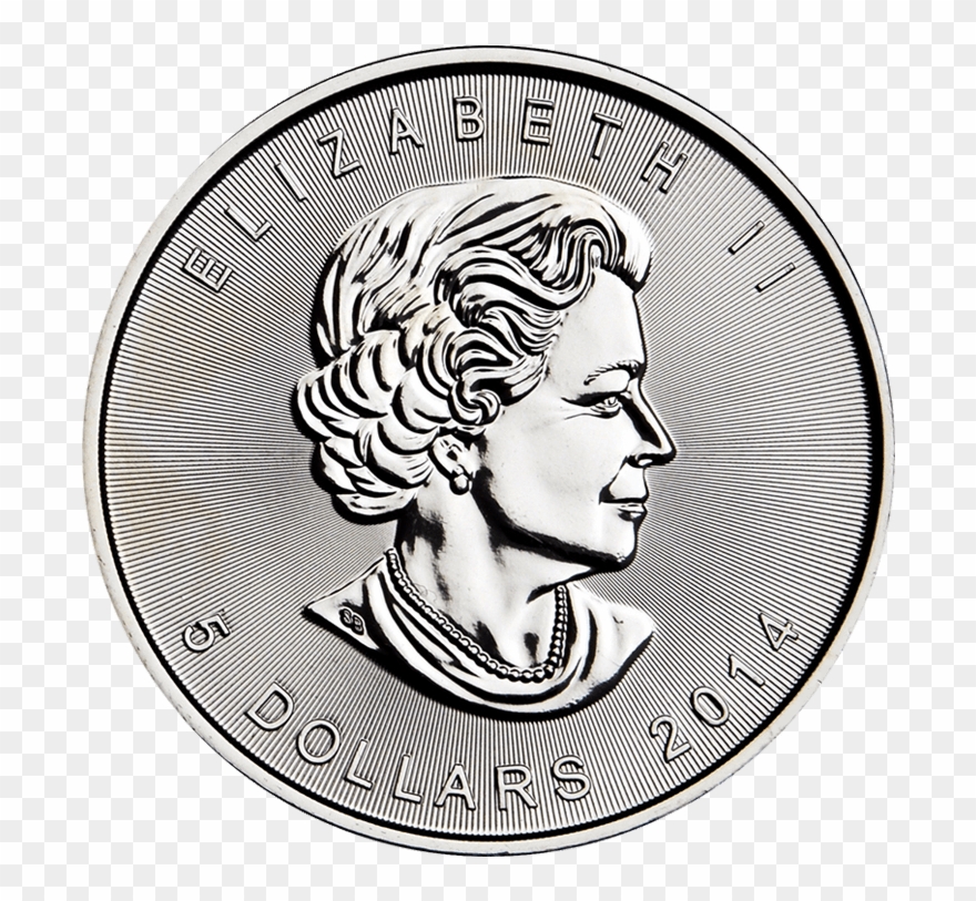 Canadian Platinum Maple Leaf Obverse Clipart