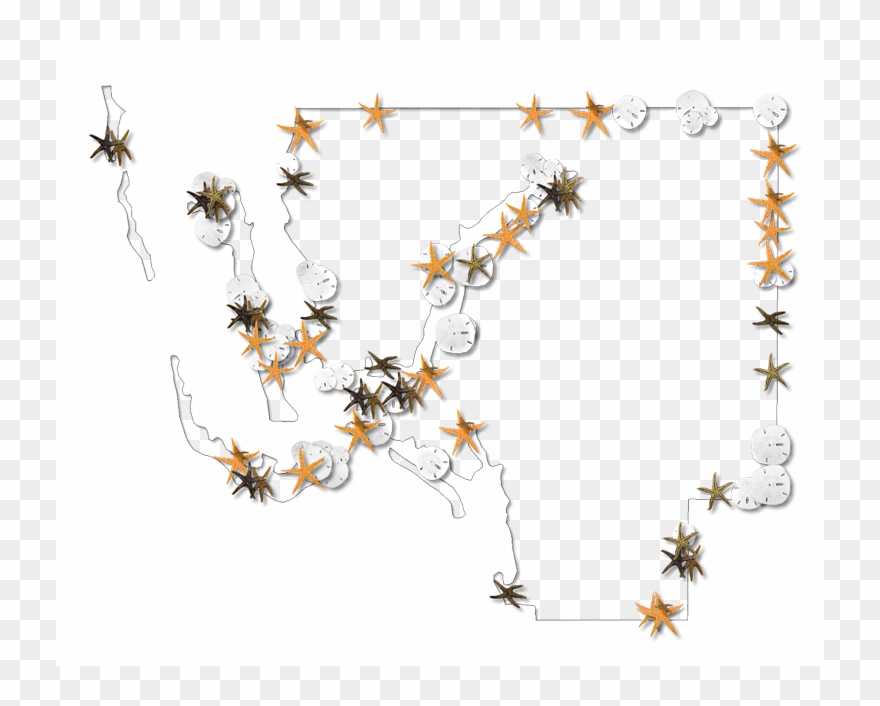 A Map Of Lee With A Thin Black Outline, Inner Drop Clipart