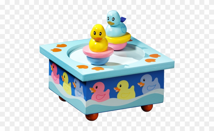 Twirlytunes™ Rubber Ducky Wooden Music Box Clipart