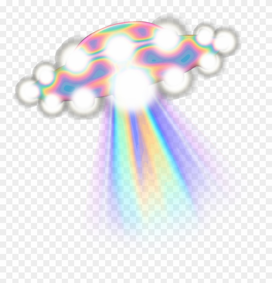 Spaceship Holo Holographic Vaporwave Clipart