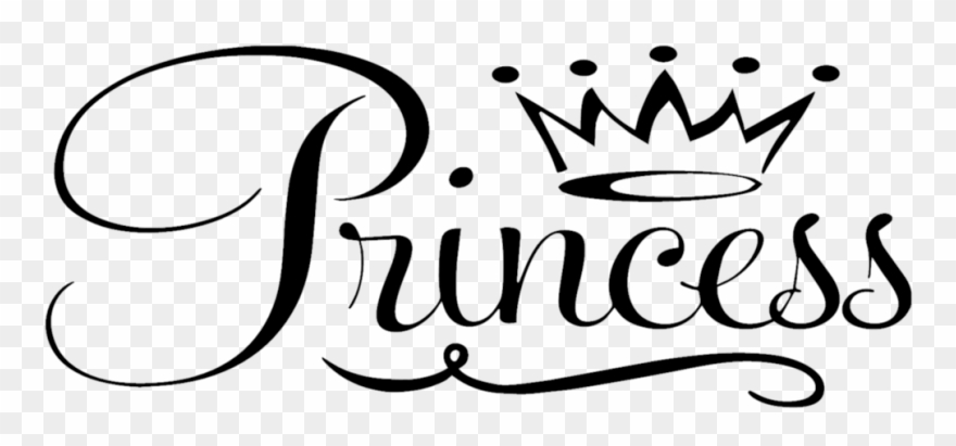 Princess Clip Art Black And White - Png Download